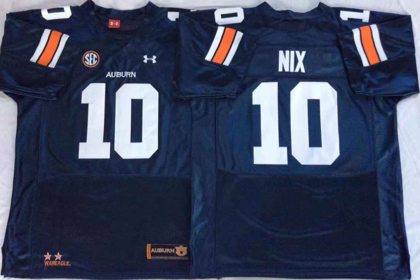 NCAA Men Auburn Tigers Blue #10 NIX->ncaa teams->NCAA Jersey